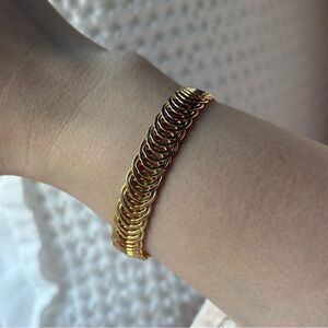 Vintage Gold-Tone Coil Wrap Bracelet
